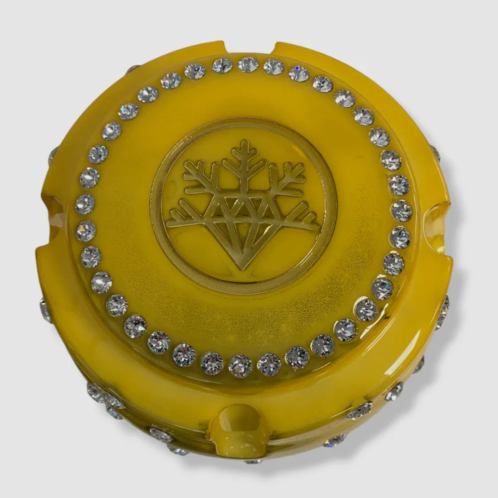 $595 Crystamas Yellow Golden Swarovski Magnum Cork Home Décor